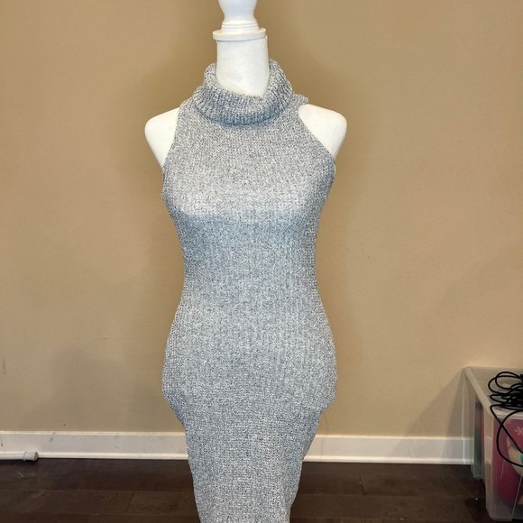 May Pink -  Tight Body Grey Dress - About 33” length - XS-S - Picture 1 of 3